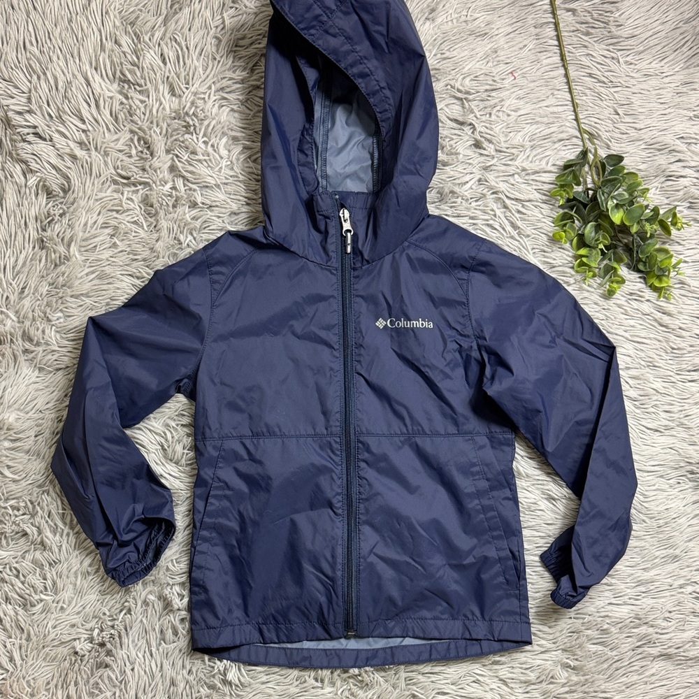 Columbia Kids Blue Raincoat size 6